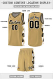 Custom Tank Top Side Two-Color Triangle Splicing Sports Uniform Basketball Jersey Add Logo Number