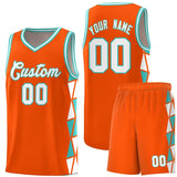 Custom For Adult Side Two-Color Triangle Splicing Sports Uniform Basketball Jersey Add Logo Number