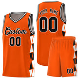 Custom Tank Top Side Two-Color Triangle Splicing Sports Uniform Basketball Jersey Add Logo Number