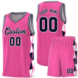 Custom For Unisex Side Two-Color Triangle Splicing Sports Uniform Basketball Jersey Add Logo Number