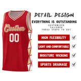 Custom For Youth Side Two-Color Triangle Splicing Sports Uniform Basketball Jersey Add Logo Number