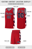 Custom For Adult Side Two-Color Triangle Splicing Sports Uniform Basketball Jersey Add Logo Number