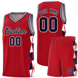 Custom For Adult Side Two-Color Triangle Splicing Sports Uniform Basketball Jersey Add Logo Number
