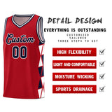 Custom For Adult Side Two-Color Triangle Splicing Sports Uniform Basketball Jersey Add Logo Number
