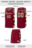 Custom For Unisex Side Two-Color Triangle Splicing Sports Uniform Basketball Jersey Add Logo Number