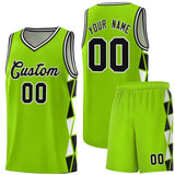 Custom Tank Top Side Two-Color Triangle Splicing Sports Uniform Basketball Jersey Add Logo Number
