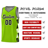 Custom Tank Top Side Two-Color Triangle Splicing Sports Uniform Basketball Jersey Add Logo Number