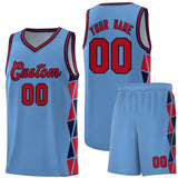 Custom For Adult Side Two-Color Triangle Splicing Sports Uniform Basketball Jersey Add Logo Number