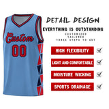 Custom For Adult Side Two-Color Triangle Splicing Sports Uniform Basketball Jersey Add Logo Number