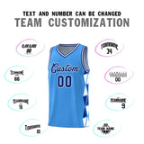 Custom Tank Top Side Two-Color Triangle Splicing Sports Uniform Basketball Jersey Text Logo Number