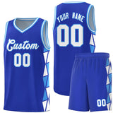 Custom For Unisex Side Two-Color Triangle Splicing Sports Uniform Basketball Jersey Add Logo Number