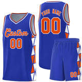 Custom For Youth Side Two-Color Triangle Splicing Sports Uniform Basketball Jersey Add Logo Number