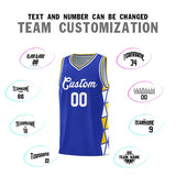 Custom Tank Top Side Two-Color Triangle Splicing Sports Uniform Basketball Jersey Add Logo Number