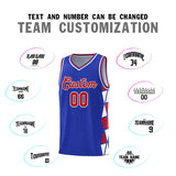 Custom Tank Top Side Two-Color Triangle Splicing Sports Uniform Basketball Jersey Text Logo Number