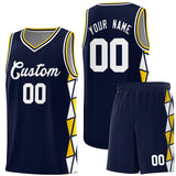 Custom For Adult Side Two-Color Triangle Splicing Sports Uniform Basketball Jersey Add Logo Number