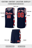 Custom Tank Top Side Two-Color Triangle Splicing Sports Uniform Basketball Jersey Add Logo Number