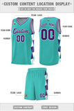 Custom For Unisex Side Two-Color Triangle Splicing Sports Uniform Basketball Jersey Add Logo Number