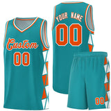 Custom For Youth Side Two-Color Triangle Splicing Sports Uniform Basketball Jersey Add Logo Number
