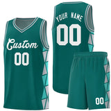 Custom For Adult Side Two-Color Triangle Splicing Sports Uniform Basketball Jersey Add Logo Number