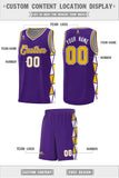 Custom For Adult Side Two-Color Triangle Splicing Sports Uniform Basketball Jersey Add Logo Number