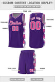 Custom Tank Top Side Two-Color Triangle Splicing Sports Uniform Basketball Jersey Add Logo Number