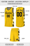 Custom Tank Top Side Two-Color Triangle Splicing Sports Uniform Basketball Jersey Text Logo Number