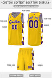 Custom Tank Top Side Two-Color Triangle Splicing Sports Uniform Basketball Jersey Text Logo Number