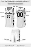 Custom Tank Top Side Two-Color Triangle Splicing Sports Uniform Basketball Jersey Add Logo Number