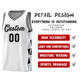 Custom Tank Top Side Two-Color Triangle Splicing Sports Uniform Basketball Jersey Add Logo Number
