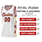 Custom For Adult Side Two-Color Triangle Splicing Sports Uniform Basketball Jersey Add Logo Number