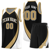 Custom Traditional Color Block Sports Uniform Basketball Jersey Printed Team Logo Number