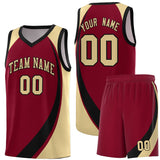 Custom Traditional Color Block Sports Uniform Basketball Jersey Printed Team Logo Number
