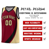 Custom Traditional Color Block Sports Uniform Basketball Jersey Printed Team Logo Number