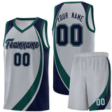 Custom Hip Hop Color Block Sports Uniform Basketball Jersey Printed Logo Number