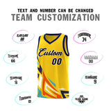 Custom Gold Gradient Graffiti Pattern Sports Uniform Basketball Jersey