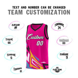 Custom Pink Gradient Graffiti Pattern Sports Uniform Basketball Jersey