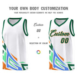 Custom White Gradient Graffiti Pattern Sports Uniform Basketball Jersey