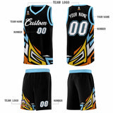 Custom Black Gradient Graffiti Pattern Sports Uniform Basketball Jersey