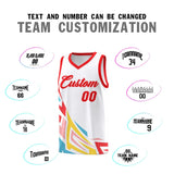 Custom White Gradient Graffiti Pattern Sports Uniform Basketball Jersey