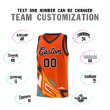 Custom Orange Gradient Graffiti Pattern Sports Uniform Basketball Jersey