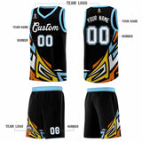 Custom Black Gradient Graffiti Pattern Sports Uniform Basketball Jersey