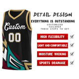 Custom Black Gradient Graffiti Pattern Sports Uniform Basketball Jersey