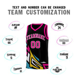 Custom Black Gradient Graffiti Pattern Sports Uniform Basketball Jersey