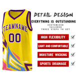 Custom Gold Gradient Graffiti Pattern Sports Uniform Basketball Jersey