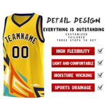 Custom Gold Gradient Graffiti Pattern Sports Uniform Basketball Jersey