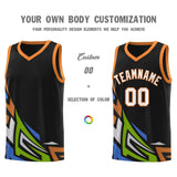 Custom Black Gradient Graffiti Pattern Sports Uniform Basketball Jersey