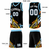 Custom Black Gradient Graffiti Pattern Sports Uniform Basketball Jersey
