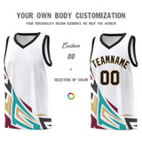 Custom White Gradient Graffiti Pattern Sports Uniform Basketball Jersey