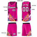 Custom Pink Gradient Graffiti Pattern Sports Uniform Basketball Jersey
