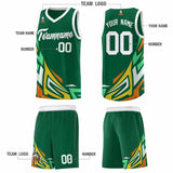 Custom Kelly Green Gradient Graffiti Pattern Sports Uniform Basketball Jersey